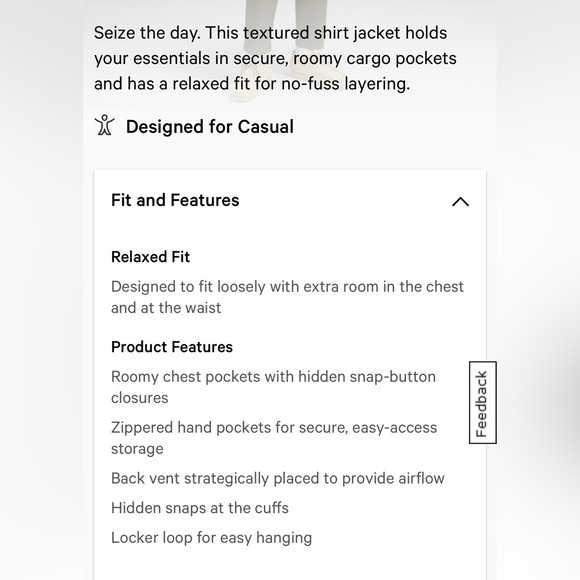 Lululemon Cargo Pocket Shirt Jacket Size Large - Picture 11 of 11